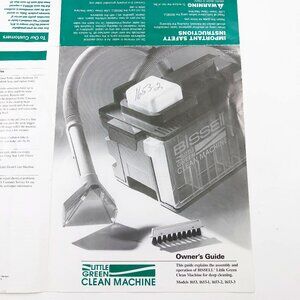 Owners Guide Bissell Little Green Little Green Clean Machine Model 1653- 1653/3